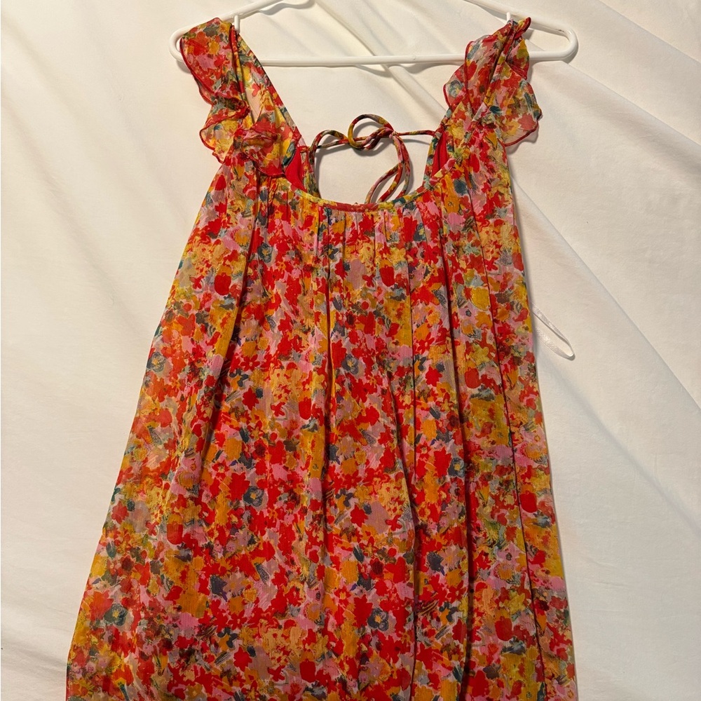 Vero moda floral strap mini shift dress